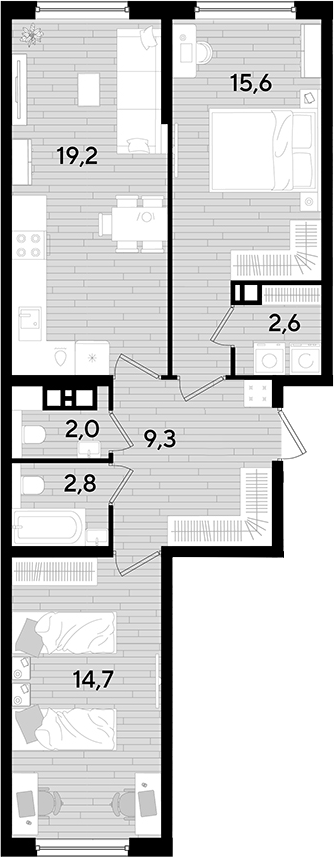 2-комн. DОГМА ПАРК
