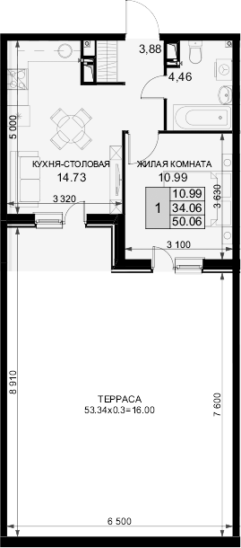 1-комн. Фонтаны