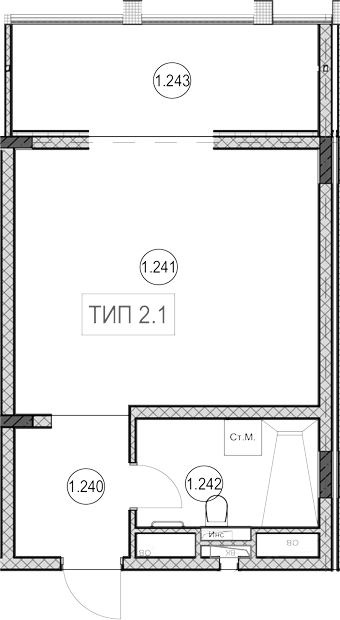 Продается 1-комн. квартира, 30.8 м²