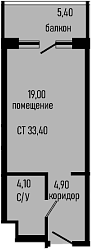 Студия, 28 м², 7/8 этаж, ЖК «Курортный отель Алеан Селект Агой»