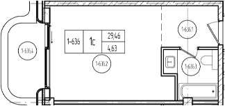 Продается 1-комн. квартира, 28.61 м²