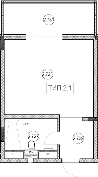 Продается 1-комн. квартира, 30.8 м²
