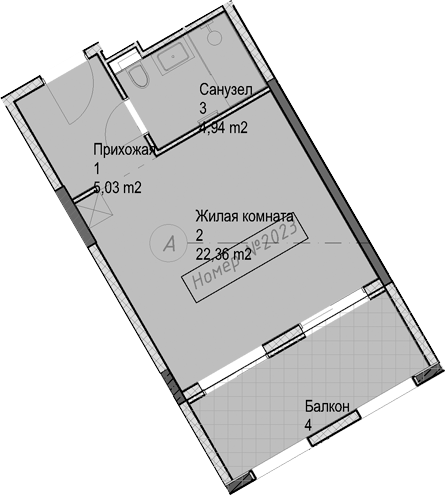 Студия, 32.3 м², 2/6 этаж, ЖК «Гостиничный комплекс Николай 1»