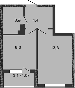 Продается 1-комн. квартира, 30.9 м²