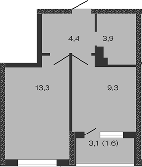 Продается 1-комн. квартира, 30.9 м²