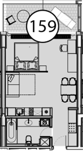 Студия, 54.9 м², 2/9 этаж, ЖК «Гостиничный комплекс Поляна Пик»