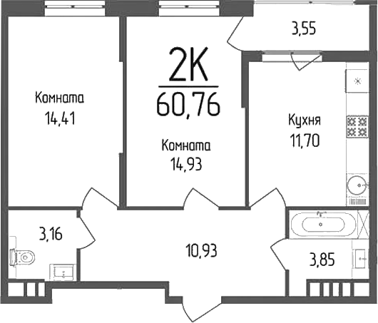 2-комн. Кумир