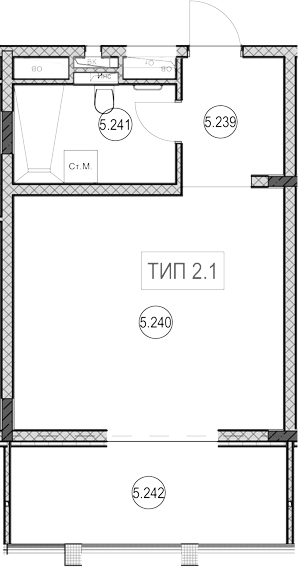 Студия, 31.1 м², 2/7 этаж, ЖК «ГК Сан Гарден Хотел&СПА»