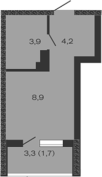 Продается 1-комн. квартира, 17 м²