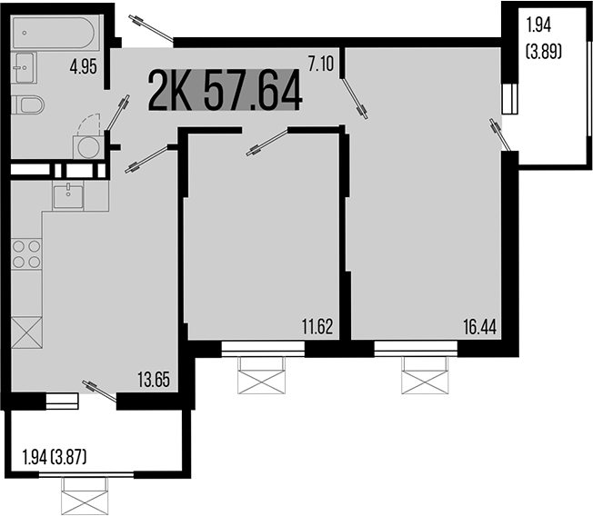 2-комн. Цветной бульвар