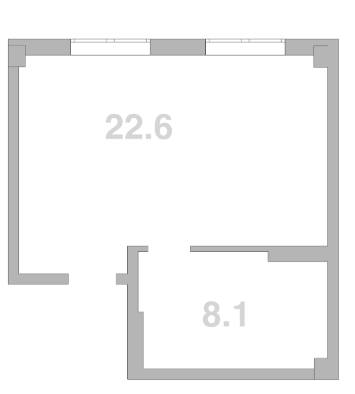 Объект, 30.2 м², 2/3 этаж, ЖК «Жемчужина Мысхако»