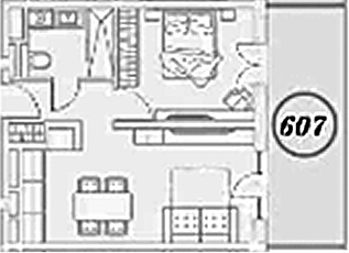 2-комн., 39.7 м², 6/9 этаж, ЖК «ГК Сан Гарден Хотел&СПА»