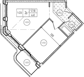Продается 1-комн. квартира, 47.56 м²