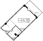 Студия, 28.84 м², 2/10 этаж, ЖК «Лучи»