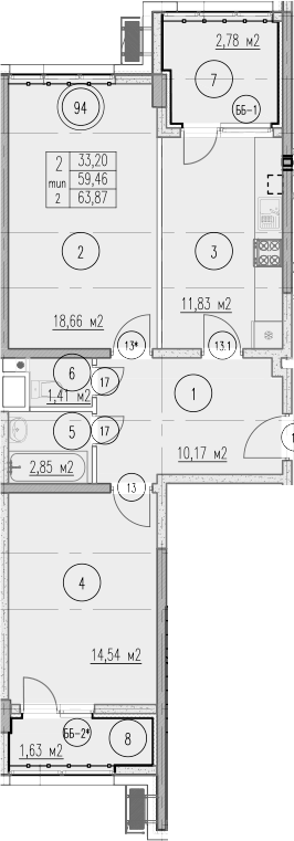 2-комн. Agoy Park Residence by Lavicon