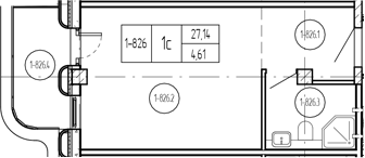 Продается 1-комн. квартира, 27.62 м²