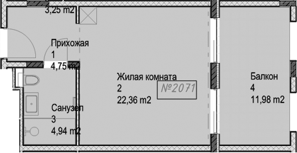 Продается 1-комн. квартира, 32 м²