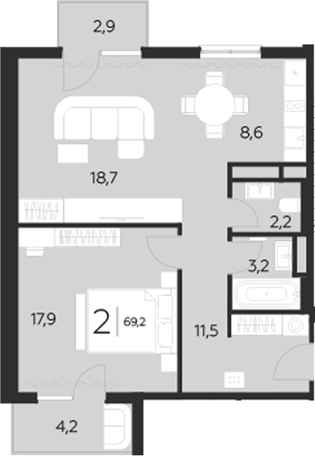 1-комн. LeePrime Residences Polyana Sochi