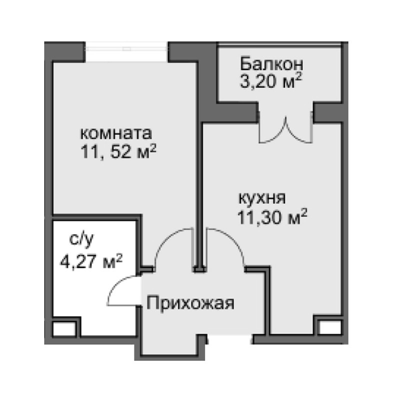 1-комн. Центральный двор