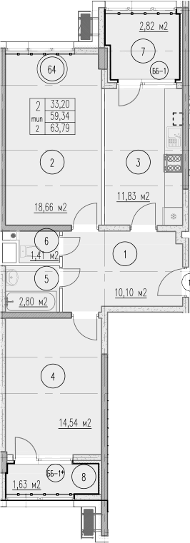 2-комн. Agoy Park Residence by Lavicon