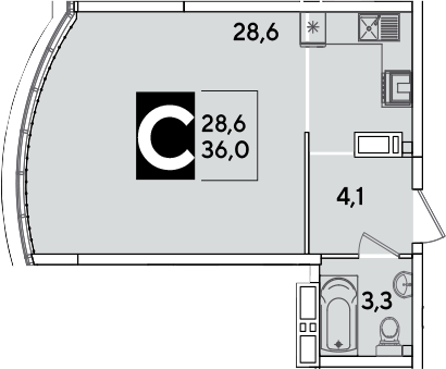 Продается 1-комн. квартира, 36 м²