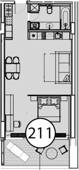 Студия, 67.6 м², 5/9 этаж, ЖК «Гостиничный комплекс Поляна Пик»