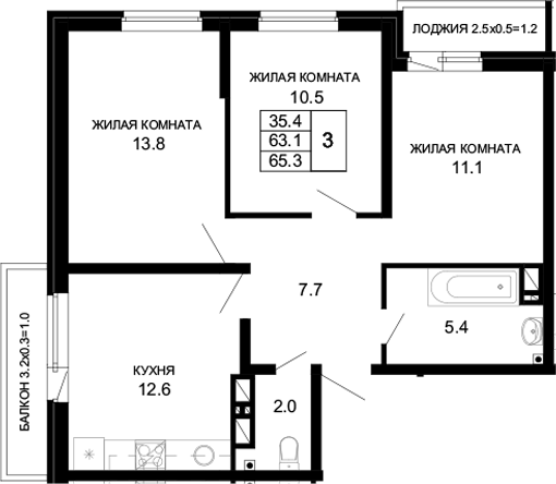 3-комн. Дыхание (АСК)
