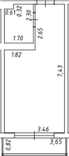 Студия, 28.41 м², 8/10 этаж, ЖК «Marine Garden 5»