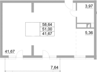 Объект, 51 м², 7/8 этаж, ЖК «Времена года. Бэст Торг»