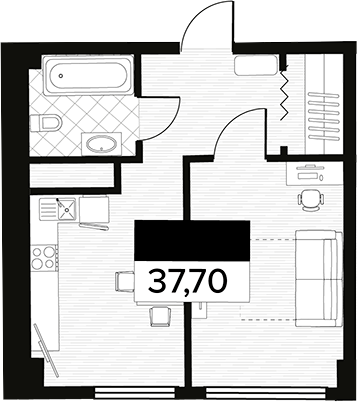 Объект, 37.7 м², 5/14 этаж, ЖК «Горизонт. AVA Сочи»
