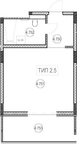 Студия, 31.4 м², 7/9 этаж, ЖК «ГК Сан Гарден Хотел&СПА»