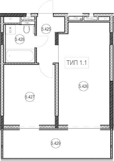 Продается 1-комн. квартира, 38.7 м²