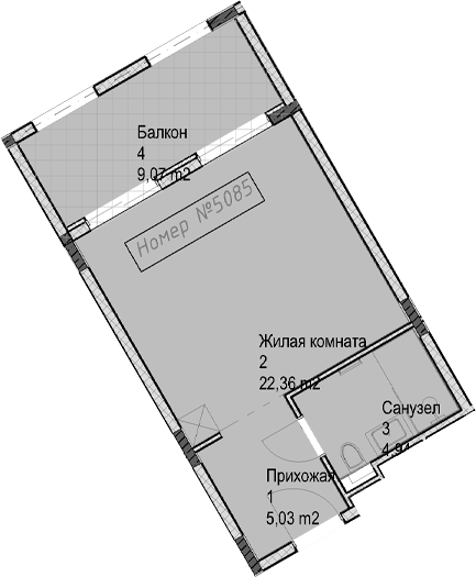 Студия, 32.3 м², 5/6 этаж, ЖК «Гостиничный комплекс Николай 1»