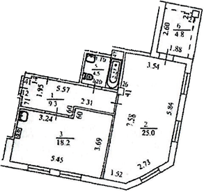 Продается 1-комн. квартира, 59.8 м²