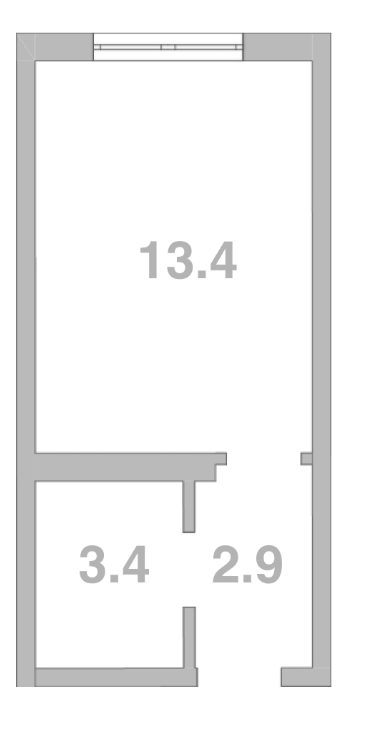 Объект, 19.7 м², 2/2 этаж, ЖК «Жемчужина Мысхако»