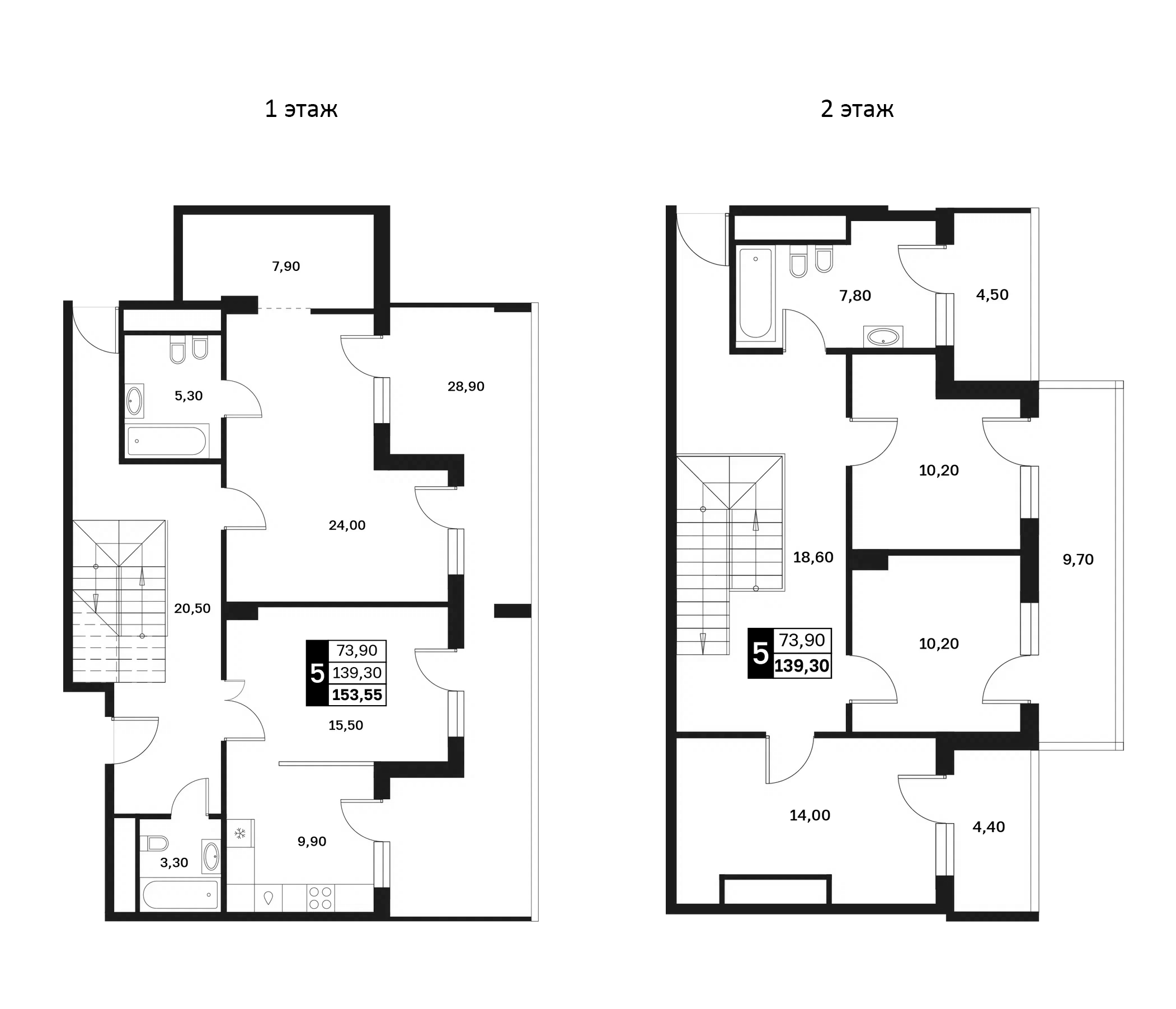 4+ комнаты, 139.3 м², 11/13 этаж, ЖК «Аксис Патриот»