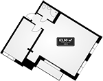 Объект, 63.6 м², 5/11 этаж, ЖК «Гостиничный комплекс GRAND Marine Garden 5»