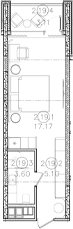 Студия, 25.87 м², 2/8 этаж, ЖК «Гостиничный комплекс Белые ночи»