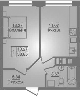 Продается 1-комн. квартира, 33.9 м²