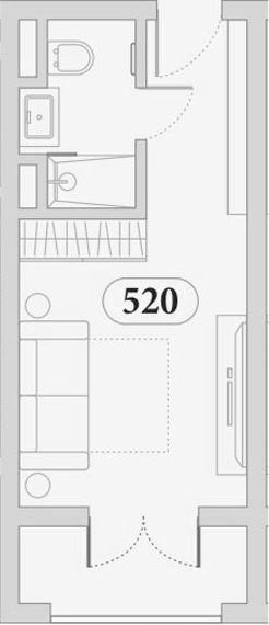 Студия, 25.9 м², 5/5 этаж, ЖК «Эден Ривьера»