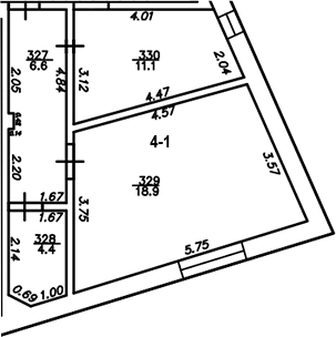1-комн., 41 м², 4/4 этаж, ЖК «The Manor»