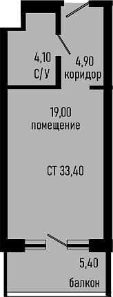 Студия, 28 м², 7/7 этаж, ЖК «Курортный отель Алеан Селект Агой»