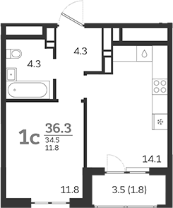 1-комн. Все Свои VIP