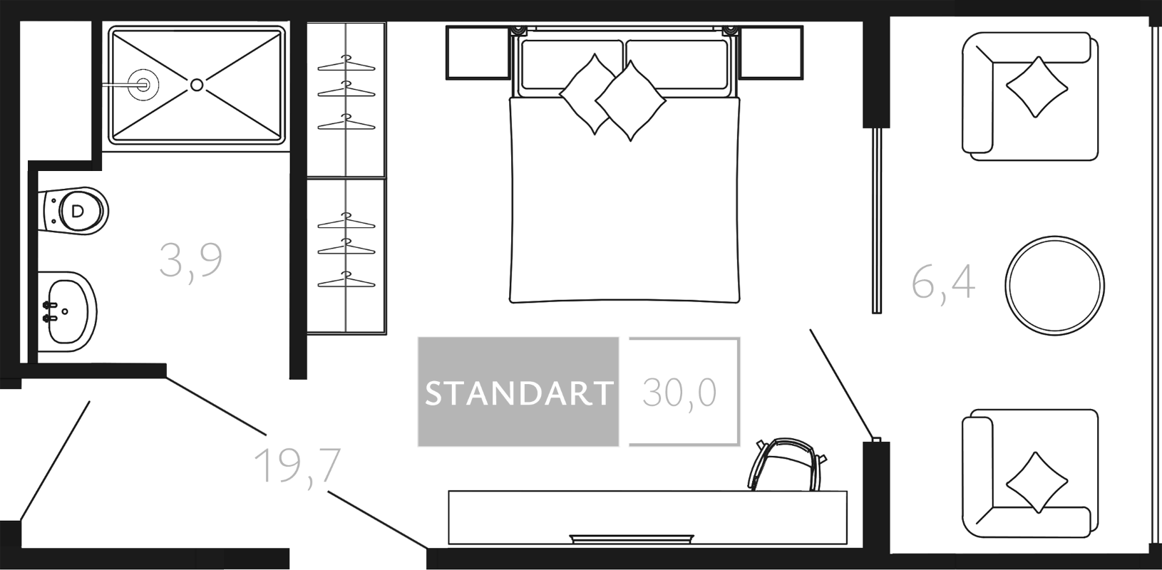Студия, 23.6 м², 3/4 этаж, ЖК «Палаццо Де Агой»