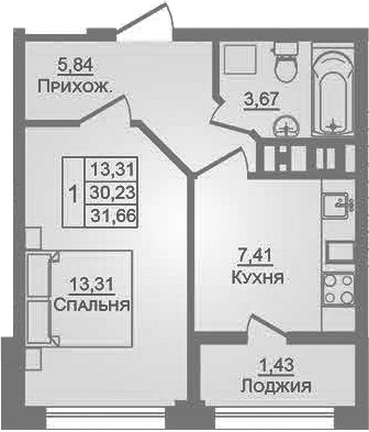 Продается 1-комн. квартира, 30.27 м²