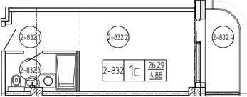 Продается 1-комн. квартира, 26.72 м²