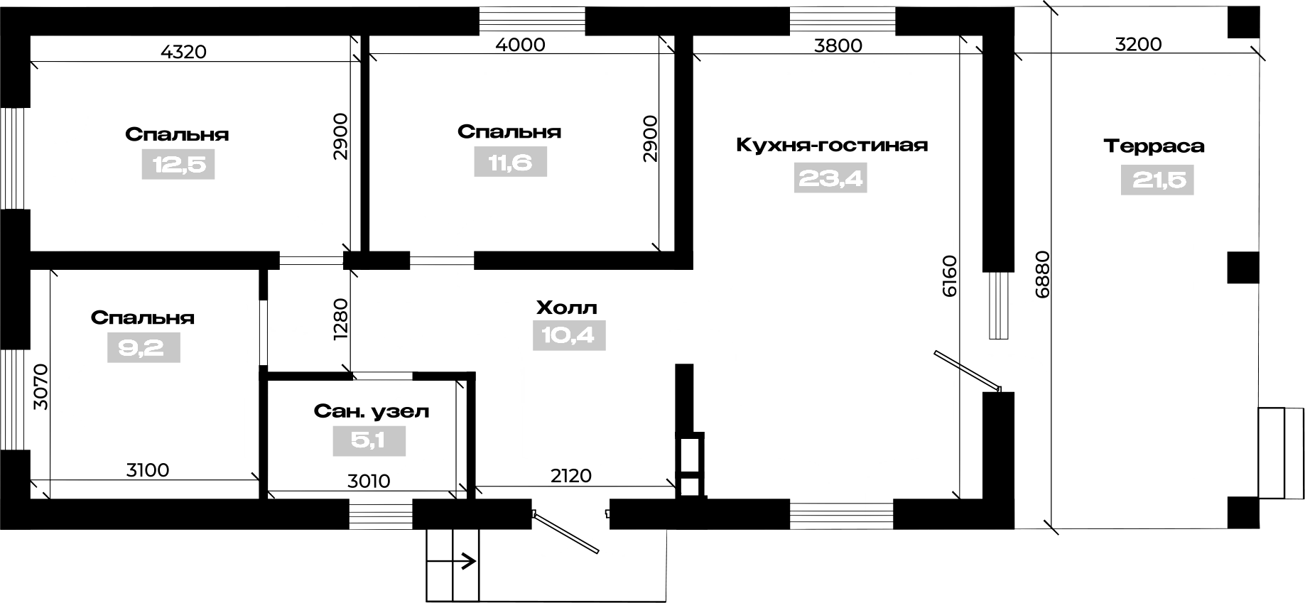 Коттедж в «Коттеджный поселок Дружный»