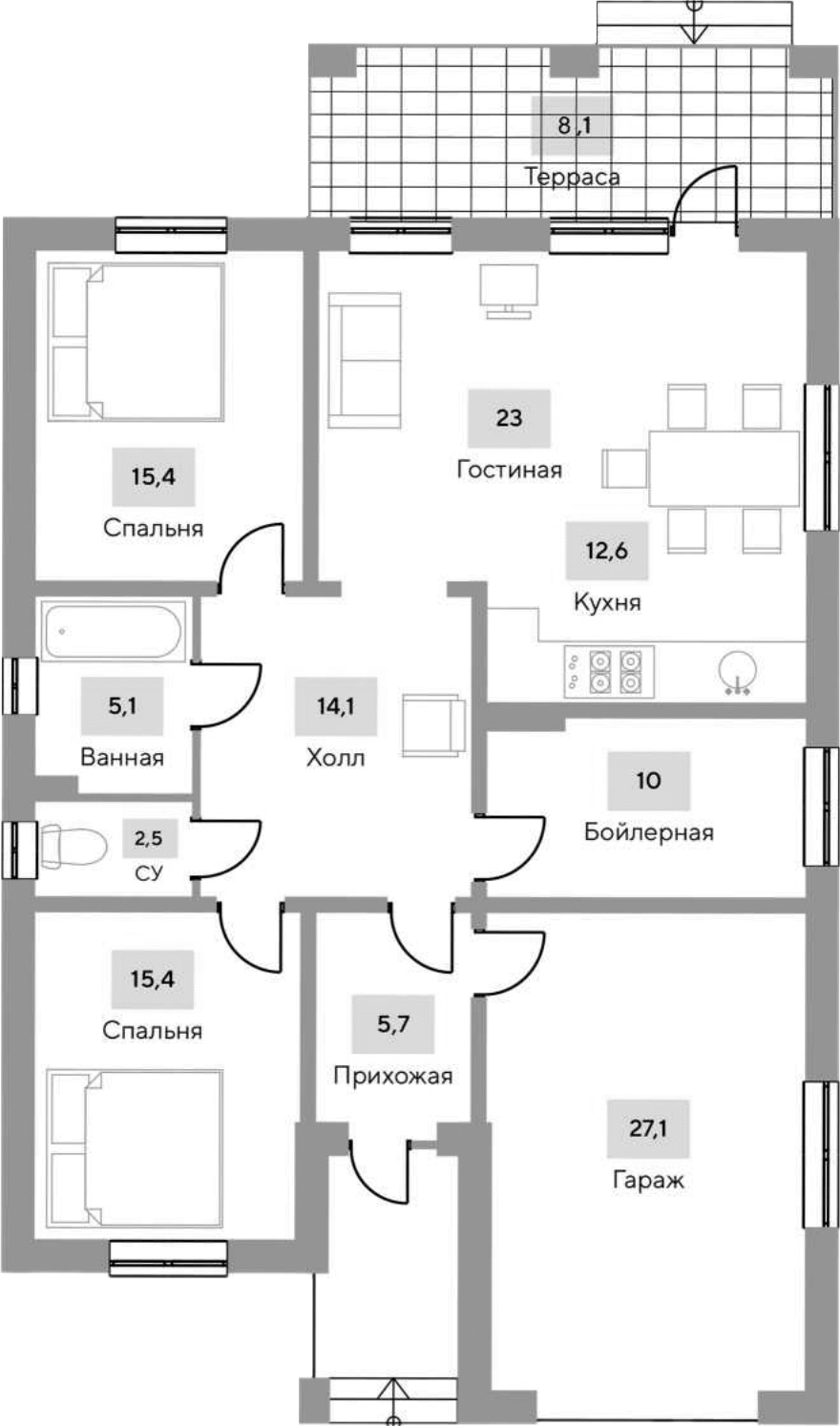 Коттедж в «Коттеджный поселок Загород 2»