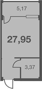 Студия, 22.78 м², 6/7 этаж, ЖК «Каравелла Португалии»