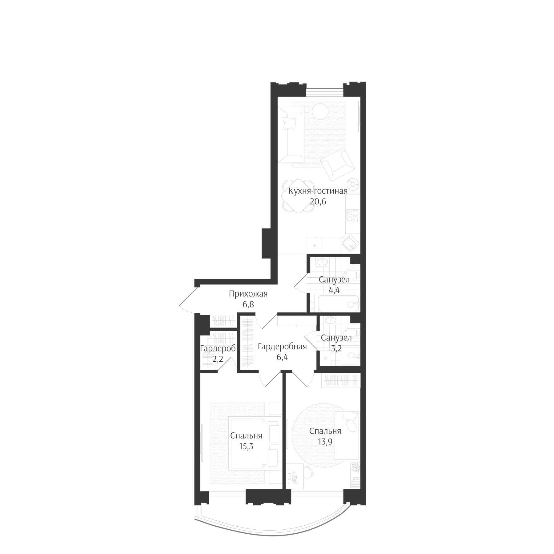 Продается 3-комн. квартира, 72.8 м²
